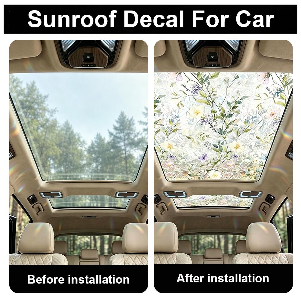 Floral Stained Glass Car Sunro - огляд і ціна Glass Protector Auto