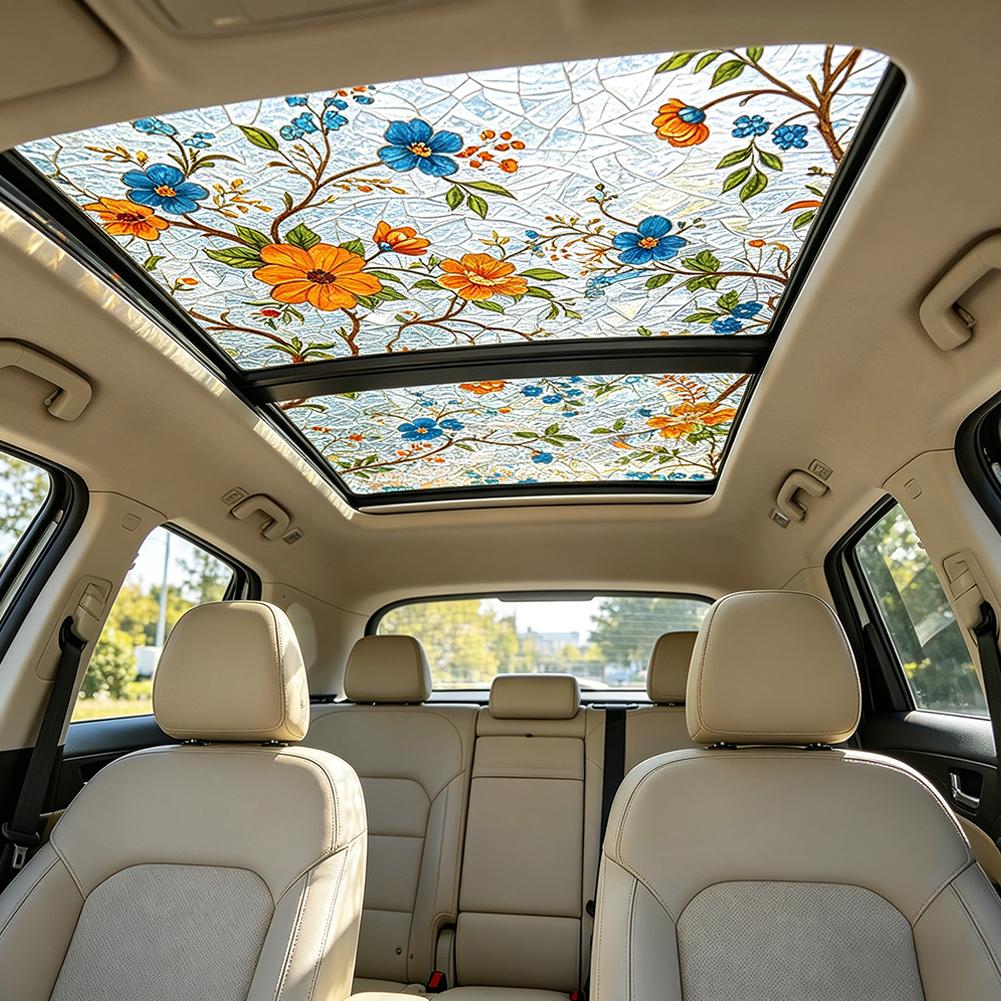Floral Stained Glass Car Sunro - огляд і ціна Glass Protector Auto